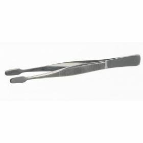 Bochem pince pour couvre objet - droit, pointes plate 6mm, 18/10 acier - 105mm