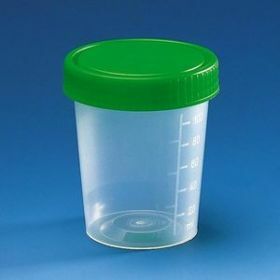 Conteneur 125ml PP  cape à vis verte, montée