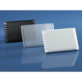 Plaq. 384-p. cellGrade PS fond tr./noir"F" 120µl