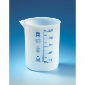 Beaker, low form, ETFE 1000 ml:100 ml with graduat