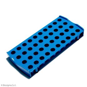 Station de travail pour cryotubes, 40 places, polycarbonate, bleu