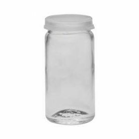 Pilulier 25ml blanc en verre avec snapcape