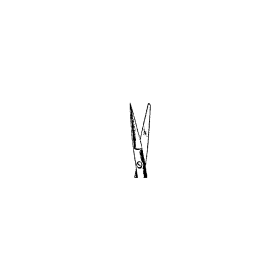 Ciseaux ultra-fins inox 12cm droit, pointue/arrond