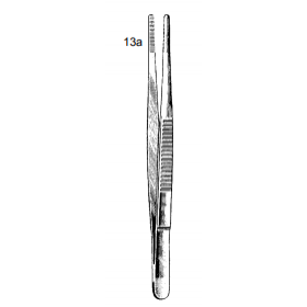 Pince inox, arrondi, droit, 140mm