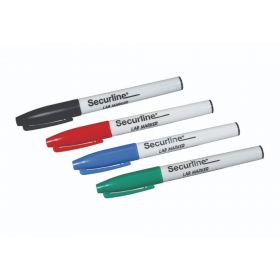 Marqueur de labo Securiline BLEU perm. pointe fine