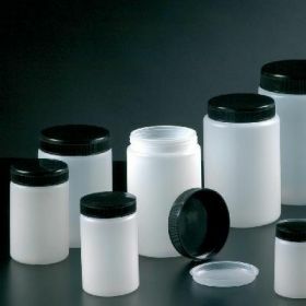 Pot large ouverture HDPE 500ml, topette et cape à vis