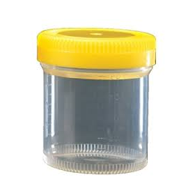 pot 90ml PP +cape à vis jaune hermétique