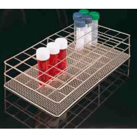 portoir inox D19x19mm 10X10 tubes - 21x21x6cm