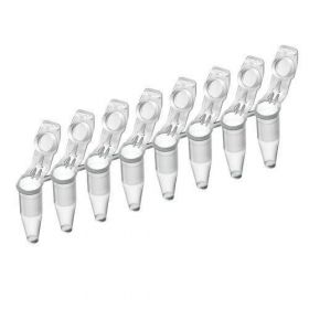 Barrette de 8 godets PCR 0,2ml - cape attenante