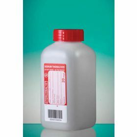 Flacon 500ml PEHD avec thiosulfate de sodium 20mg/l, stérile, cape à vis jointée