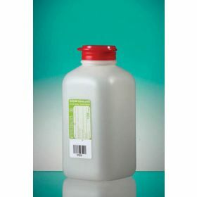 Flacon 500ml PEHD avec  thiosulfate de sodium 120mg/l, stérile, cape attenante avec anneau de sécurité