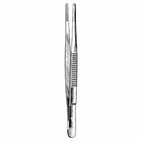 Pince inox, arrondi, droit, 120mm