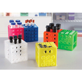 Cube-rack, coul panachés PP 50-15ml 12mm 1,5/2ml