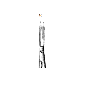 Ciseaux à dissection inox pointu/pointu 14cm droit