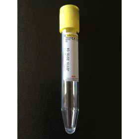 tube urine conique 9,5ml bouchon jaune, sous vide