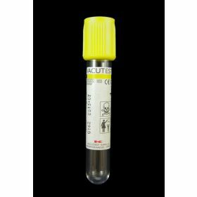 tube urine 4ml fond rond, bouchon jaune,sous vide