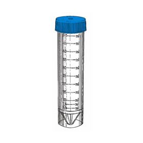 tube fd conique 50ml PP gradué càv.avec jupe GST