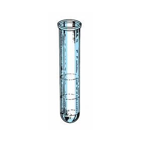 Tube fond rond 75x16mm PS grad.