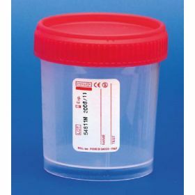 Conteneur 120ml PP cape à vis rouge, STG