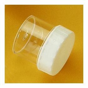 pot 15ml PS 33x35mm + cape à vis blanche