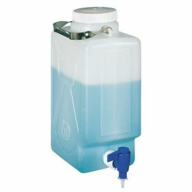 Nalgene™ carboy (bonbonne rectangulaire) PEHD 9L + robinet