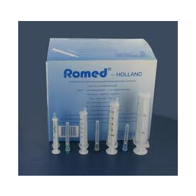 seringue Romed 10ml luer 2p+aiguille 21Gx1 1/2"