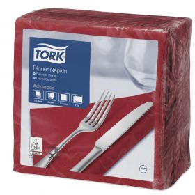 Nappe TORK Advanced BORDEAUX 2-plis 40x40cm