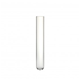 Tube en verre fond rond 16 mm x 100 mm x 0,6 mm