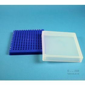 Eppi32 cryoboîte 12x12 pour tubes PCR 0,2 ml, bleu néon