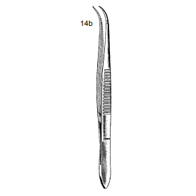 Pince fine inox courbée pointue 110mm