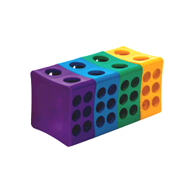 Rotarack 2-faces ,4col. PP 50-15ml, 20mm,10-13mm