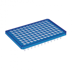 Twintec plaque microbiology PCR 96 puits, semi-skirted bleu