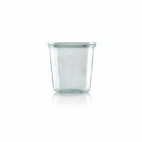 Bocal en verre forme droite WECK 580ml d100mm + couvercle sans pinces