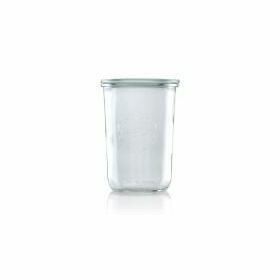 Bocal en verre forme droite WECK 850ml d100mm + couvercle sans pinces