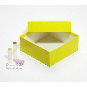 Cryoboîte Bravo-jaune-H75 133x133mm carton hydr.