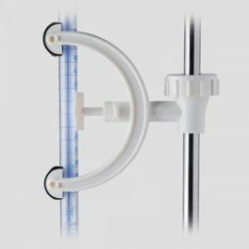 Pince pour 1 burette PP blanc pour barre D10-12mm