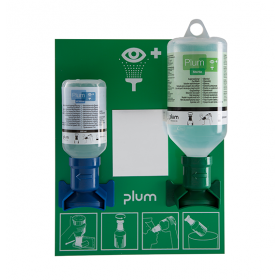 Station Combi Plum avec 200 ml pH neutral et 500 ml lave-œil Plum