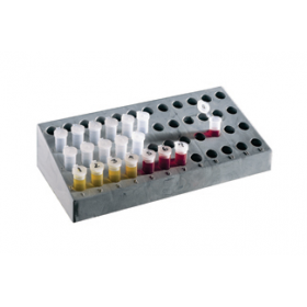 Portoir pour microtubes en gradin - 48 x 1,5/2 ml microtubes - PP