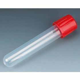 Tube 5ml fond rond -PP- cape à vis rouge - NS