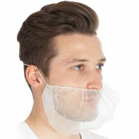 Barbe masque PP non tissé blanc 46cm x 20cm