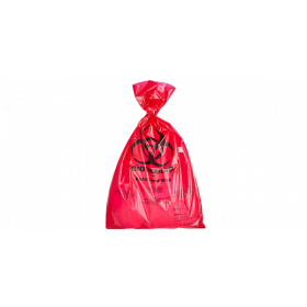 Sac à autoclave PP 300x500mm 50µ 6L - rouge / Biohazard