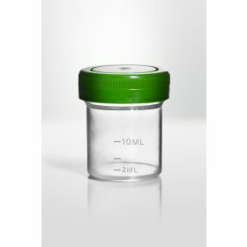 Conteneur 20ml - PP - sterile - cape à vis vert