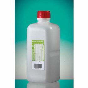 Flacon 1000ml  PHDE avec thiosulfate de sodium 120mg/l, stérile, cape à vis joint cuvette