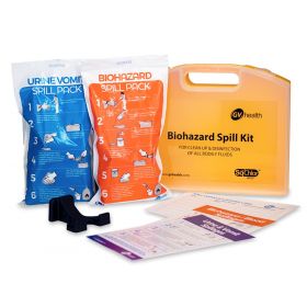 Kit de déversement de fluides corporels (Mini / 2 Paquets)