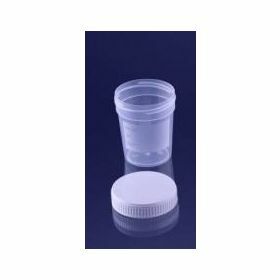 Conteneur 125 ml PP +  cape à vis blanc