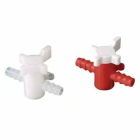 Two-way valve, PP/PE, Ø 5-7 mm, NW 4 mm, red/white