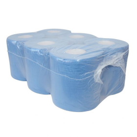 Papier nettoyant - bleu - recyclé - 2 ply - 20,4cmx150m