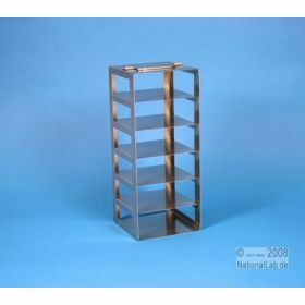 Support vertical en inox, 6 boîtes avec poignée pliable