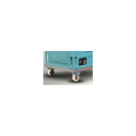 socle 2 roues fixes et frein pour container BAC 160
