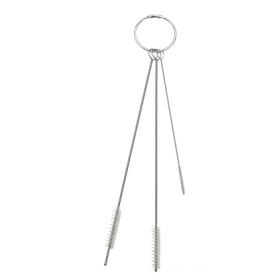 Set de nettoyage 3 borstels, Ø2, Ø5, Ø6 mm, blanc